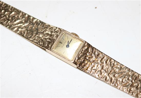 Swiss gold ladys wristwatch and bracelet